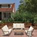 Clihome 4-6 Piece HIPS Outdoor Garden Patio Set with Cushions