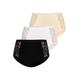 Teyli Unterwäsche Frauen Pantys Damen aus Hochwertiger Baumwolle - Slips Damen-Unterhosen Damen Unterwäsche - Frauen Unterwäsche Pantys Damen Slips mit Spitze Verziert 3er Pack Schwarz Weiß Beige 2XL