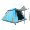 4-5 Person Camping Tent Outdoor iMounTEK Foldable Waterproof Tent with 2 Mosquito Nets Windows Carrying Bag for Hiking Climbing Adventure Fishing Easy Setup for Camp Outdoor-Blue