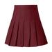 Huaai Skirts For Women Women s Fashion High Waist Pleated Mini Skirt Slim Waist Casual Tennis Skirt Maxi Skirt S