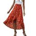 Women s Boho Floral Print Wrap Irregular Print Fringe Resort Beach Skirt Skirt Leather Skirts Maternity Pencil Skirt Slit Skirt High Waist Hinge Tennis Skirt Fitted Bed Skirt