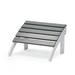 Aoodor Outdoor Adirondack Ottoman - Weather-Resistant HDPE Patio Footrest for Ultimate Relaxation-Gray