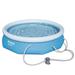 Bestway 10 x 30 Fast Set Inflatable Above Ground Swimming Pool with Filter Pump Round