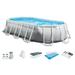 Intex 20ft x 10 x 48 Prism Frame Oval Swimming Pool Set Kit with Canopy