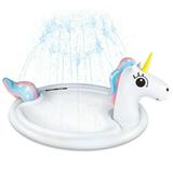 Good Banana: Unicorn Splashy Sprinkler Splash Pad - 6 Long Inflatable Kids Outdoor Pool & Water Toy Ages 3