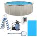 Aquarian 18 Foot by 52 Inch Steel Frame Outdoor Above Ground Pool Gray