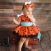 dmqupv Girls Dresses Toddler Kids Caveman Girls Dog Bones Historical Cavegirl Mesh Tulle Dress Princess Outfits Baby Clothes Dress+Headband Orange 12-18 Months