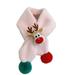 LSFYSZD Children Scarf Infant Cartoon Elk Doll Decor Plush Collar Overlapping Cross Bib for Toddlers