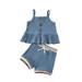 ASEIDFNSA Baby Girls Short Sleeve Cotton Dresses Clothes for Girls 2T Tops Solid Baby Dress Stripe Shorts Outfits Set Girls Suspenders Girls Outfits&Set