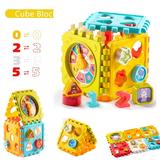SNNROO 6-in-1 Activity Cube Baby Educational Musical Toy Early Development Learning Toys with 6 Different Activities Best Gift for Babies