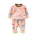 LBECLEY T4 Girls Clothes Kids Toddler Baby Girls Boys Autumn Winter Cartoon Print Cotton Long Sleeve Pants Pullover Sleepwear Set Clothes Baby Girl Dresses with Headbands Pink 90