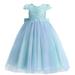 QIPOPIQ Toddler Girls Casual Dresses Clearance Kids Dress Girls Sleeveless Princess Dress Butterfly Sequin Mesh Dress Tufted Dress