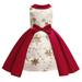 2T Baby Girls Dress Baby Girls Party Dress Stars Sequins Sleeveless Dress 2-3T Girls Princess Dress Gift Pleated Dress Red