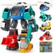 Soonbuy 32 Pieces Robot Toys 4 Magnetic Construction Trucks Vehicles Birthday Gift for Boy