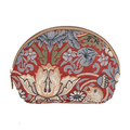 COSM-STRD | William Morris Strawberry Thief Red Cosmetic Make Up Bag