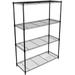 UBesGoo 4-Tier Metal Storage Rack Heavy Duty Wire Shelving Unit Kitchen with Wheels Black 36 W x 14 D x 54 H