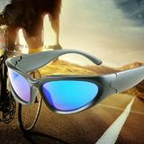 Bike Sunglasses Golf Motorcycle Glasses Trendy Fashion Sport Goggles for Golf Driving Shades Sun Glasses Black Frame Blue Mer