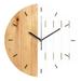 12 Wood Wall Clock with - Modern Style Xylophone Design Clocks Decorative Kitchen Beige White