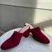 J. Crew Shoes | J.Crew Burgundy Suede Block Heel Mule | Color: Cream/Red | Size: 8