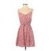 Hollister Casual Dress - Wrap: Pink Floral Dresses - Women's Size X-Small