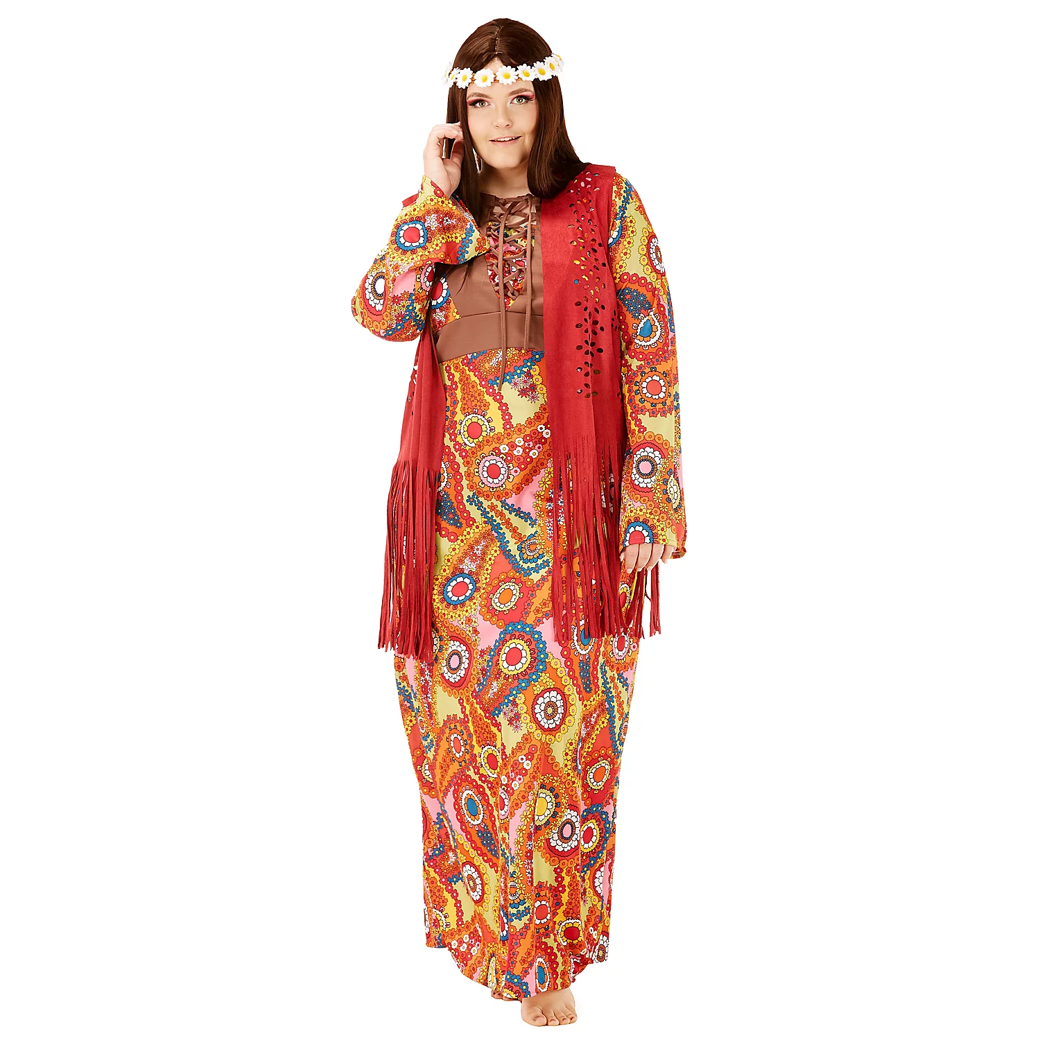 Hippie-Kleid Paisley für Damen Image
