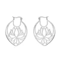 Boucles d'oreilles Mandala en acier inoxydable pour femmes Inde Romany Tribal Ethnique Document