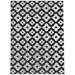 Dark Gray Rectangle 8' x 10' Kitchen Mat - Foundry Select Charlie-May Medallion Geo Kitchen Mat 96.0 x 120.0 x 0.08 in white/black | Wayfair