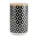 Bone Dry Lattice Pet Treat Jar Canister Dishwasher Safe 4x6.5 Black