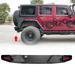 WOLFSTORM Rear Bumper for 07-2018 Jeep Wrangler JK w/ LED Brake Lights Powder Coated Steel