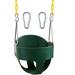 High Back Toddler Bucket Swing Seat with Coated Chains Heavy Duty Kids Swing Seat Fully Assembled green