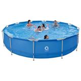 JLeisure Avenli 15 Foot x 36 Inch Steel Frame Above Ground Swimming Pool