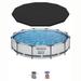 Bestway Steel Pro Max 12 x 30 Round Above Ground Pool & Flowclear Cover