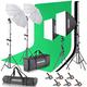 NEEWER Photography Lighting kit with Backdrops, 8.5ftx10ft Backdrop Stand, 800W Equivalent 5500K Umbrella Softbox Continuous Lighting, Photo Studio Equipment for Portrait Product Photo Shoot