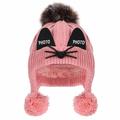 YWDJ 2-4 Years Winter Girls Boys Kids Winter Beanie Hat Warm Knit Thick Ski Cap With Fluff Ball Ear Cap Pink One Size