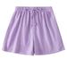 LBECLEY Little Girl Workout Clothes Toddler Kids Girls Boys Elastic Waist Casual Shorts Pants Clothes 6Y Short Women Boys Sweatpants Girls Leggings Purple 110