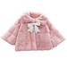 LBECLEY Dressy Coat for Toddler Girls Kids Child Toddler Baby Girls Long Sleeve Patchwork Solid Bowknot Winter Coats Jacket Outer Outwear Outfits Clothes Toddler Girls Cape Coat Red 110