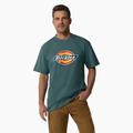 Dickies Men's Short Sleeve Tri-Color Logo Graphic T-Shirt - Lincoln Green Size 3Xl (WS22A)