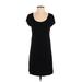 ABS Allen Schwartz Casual Dress - Shift Scoop Neck Short sleeves: Black Print Dresses - Women's Size Small