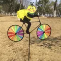 Moulin à vent 3D Animal sur vélo piquet de sol coloré décoration d'intérieur et d'extérieur