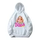 Sweat à capuche pour enfants Diana and Roma Show Print sweat-shirt blanc pour enfants vêtements de