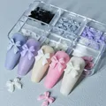 Nail Art Décoration Ruban Nail Noeud Nail Art Blanc Noir 3D Nail Charm Parts Kawaii Manucure