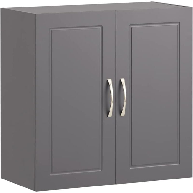 FRG231-DG Hängeschrank Badschrank mit Zwei Türen Küchenschrank Medizinschrank Wandschrank Badmöbel