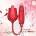 2022 Quiet Rose Vibrator Flower Ball with 10 Gears USB Rechargeable Rose Toy for Women Red