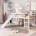 Espresso Multifunctional Design Twin Loft Bed with Slide, 79.5''L*41.8''W*44.4''H, 74LBS