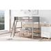 Espresso Solid Wood Twin Size Loft Bed with Ladder, 79.5''L*41.8''W*67.5''H, 83LBS