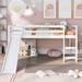 Espresso Multifunctional Design Twin Loft Bed with Slide, 79.5''L*41.8''W*44.4''H, 74LBS