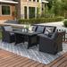 4-Piece Conversation Set Outdoor Patio Wicker Sofa Set with Cushions