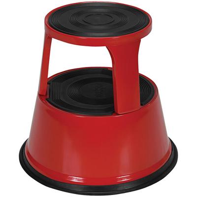 Vestil Red Steel Rolling Step Stool with 17" Top Step Height STEP-17-R - 500 lb. Capacity