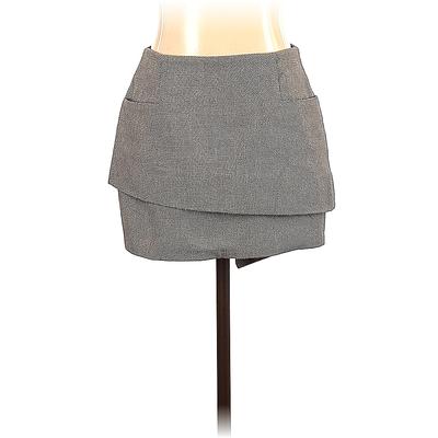 Acne Casual Mini Skirt Mini: Gray Print Bottoms - Women's Size 34