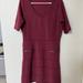 Athleta Dresses | Athleta Women's Maroon Elbow Sleeve Ponte Knit Mini Strata Dress Size Medium | Color: Red | Size: M